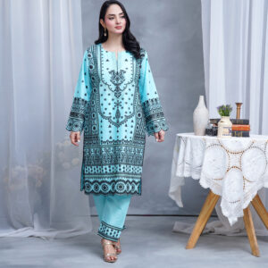 Sky Blue Elegance Chiffon 2-Piece Suit