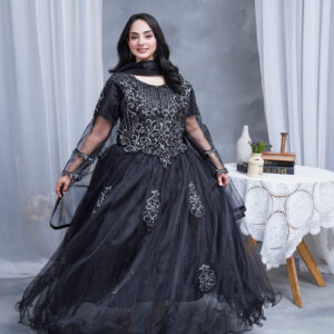 Midnight Glam Embellished Net Gown